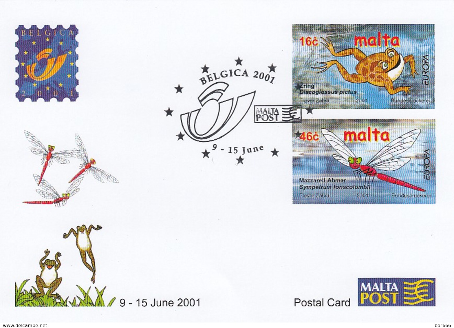 GOOD MALTA Postal Stationery 2001 - Europa / Nature - Malta