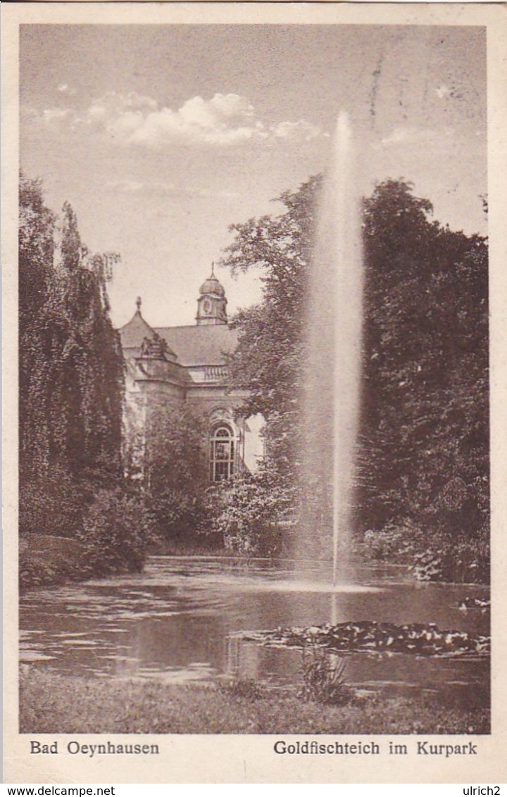 AK Bad Oeynhausen - Goldfischteich Im Kurpark - 1926 (41044) - Bad Oeynhausen