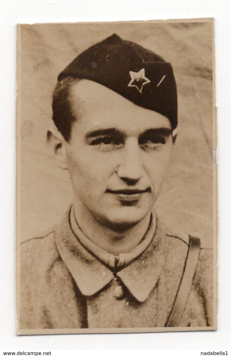 WWII , YOUNG PARTIZAN SOLDIER, OLD PHOTO, ORIGINAL PHOTOGRAPH - Anonymous Persons