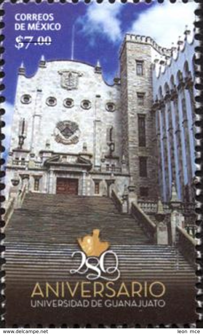 2012 MÉXICO  UNIVERSIDAD GUANAJUATO 280th.  Anniv. Of The University Of Guanajuato, Education, Institutions STAMP MNH - México