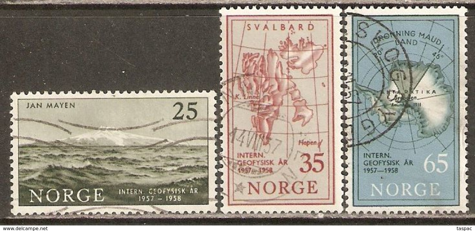 Norway 1957 Mi# 411-413 Used - Intl. Geophysical Year - International Geophysical Year