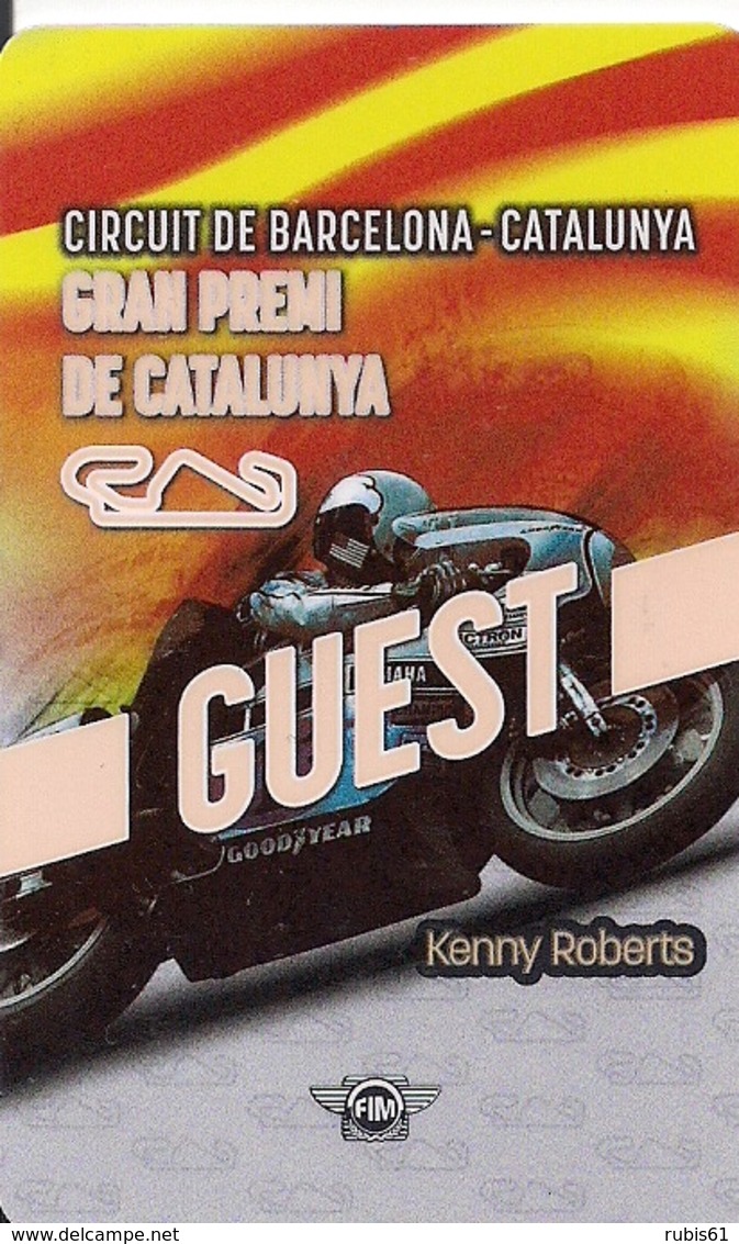 TARJETA CIRCUIT DE BARCELONA KENNY ROBERTS - Unclassified