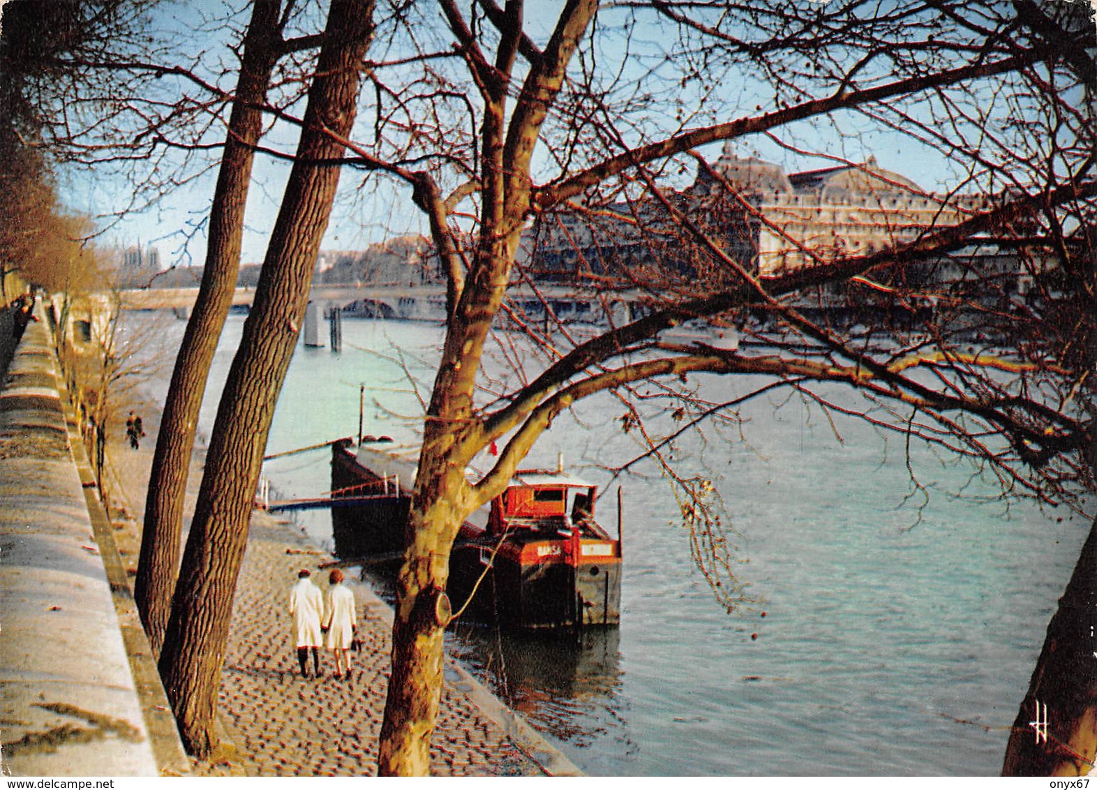 Carte Postale GRAND FORMAT PARIS (75) Les Quais -Bâteau-Péniche - Kerken