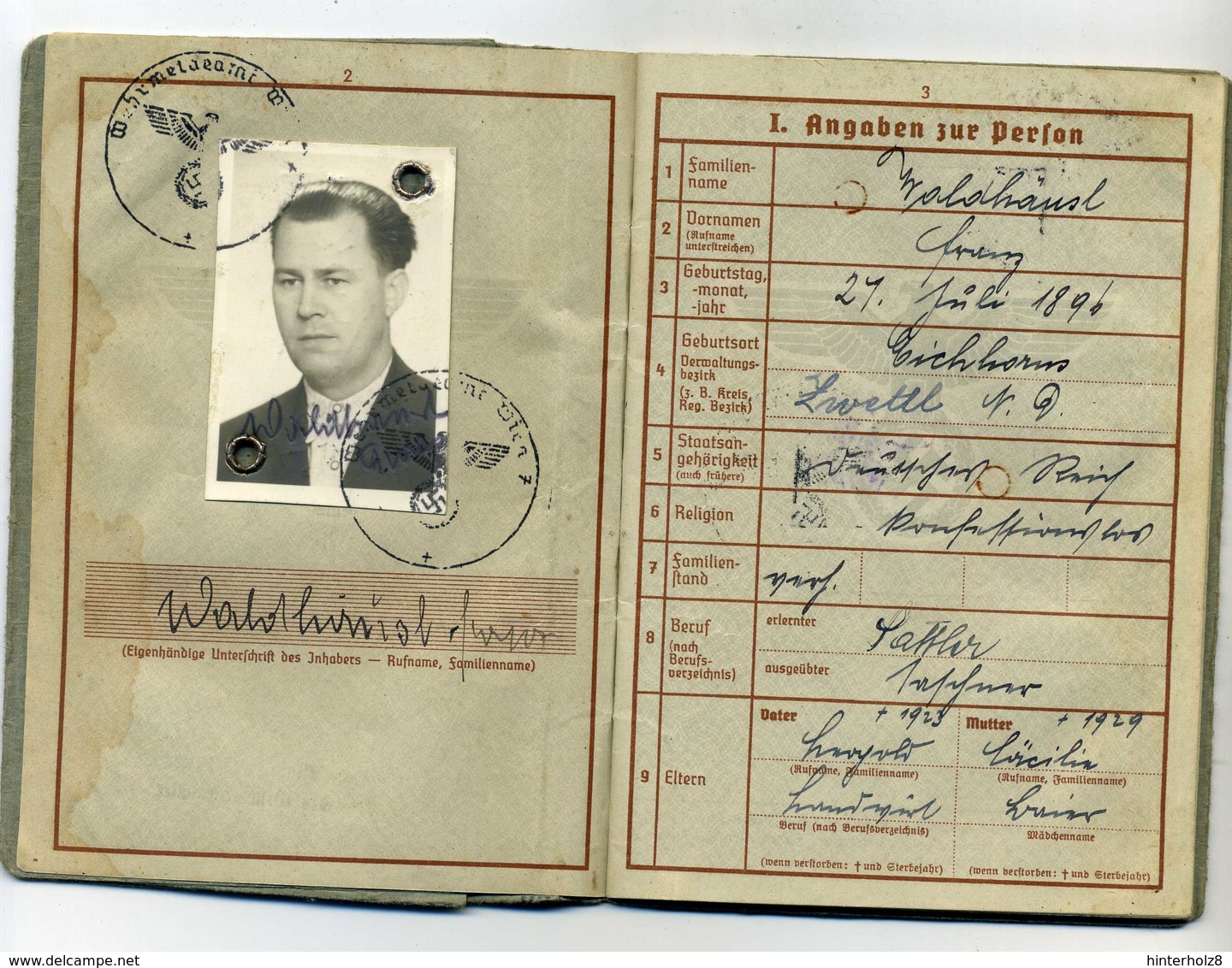 Ostmark / Wien; Wehrpass Ausgestellt 1940 - Documents