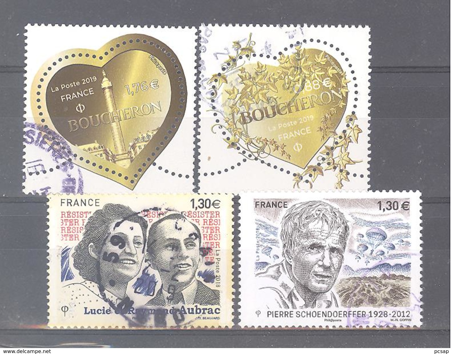 France Oblitérés : Coeurs De Boucheron à 0,88 & 1,76 - N°5219 & 5265 (cachet Rond) - Used Stamps