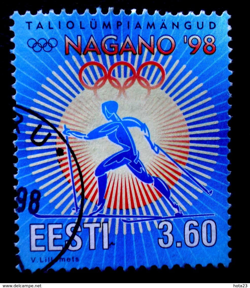 ESTONIA  1998 -  OLIMPIC GAMES  NAGANO  -  Used Stamps  (o)  ALB - 62 - 26- 5 - Invierno 1998: Nagano