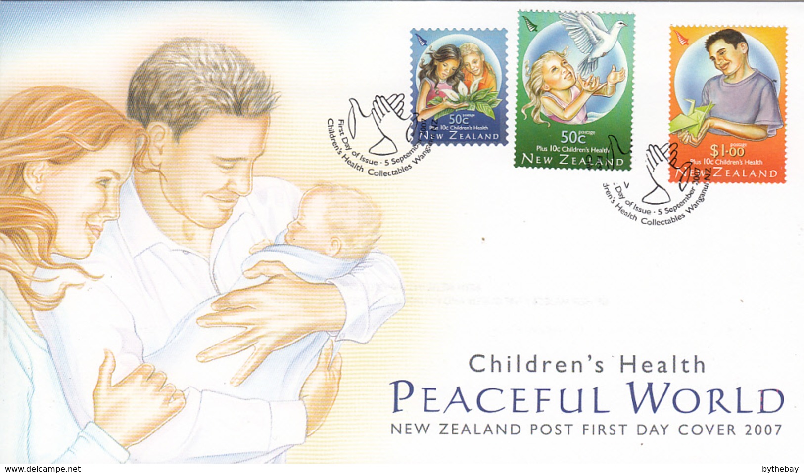 New Zealand 2007 FDC Peaceful World Children's Health Set Of 3 - FDC