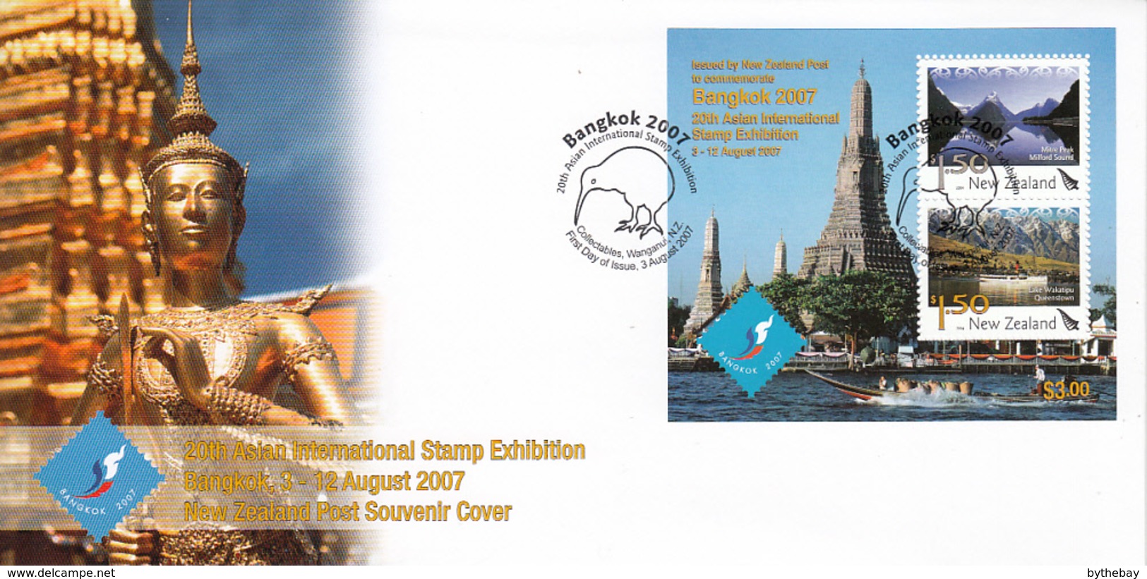 New Zealand 2007 FDC Bangkok 2007 Asian International Stamp Exhibition Sheet Of 2 - FDC