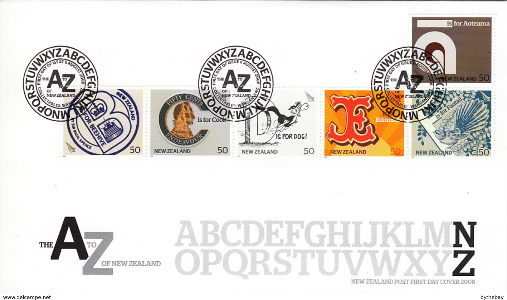 New Zealand 2008 FDC The A To Z Of New Zealand Set Of 26 On 3 FDCs - FDC