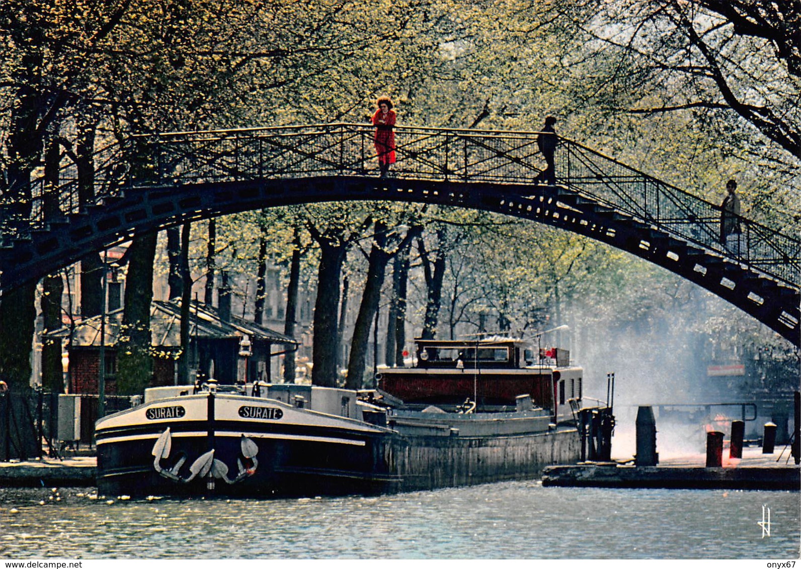 Carte Postale GRAND FORMAT PARIS (75) Canal Saint-Martin - Bâteau-Péniche - La Seine Et Ses Bords