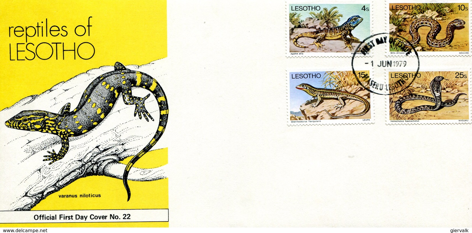 LESOTHO 1979 FDC With LIZARD/SNAKES.BARGAIN.!! - Andere & Zonder Classificatie