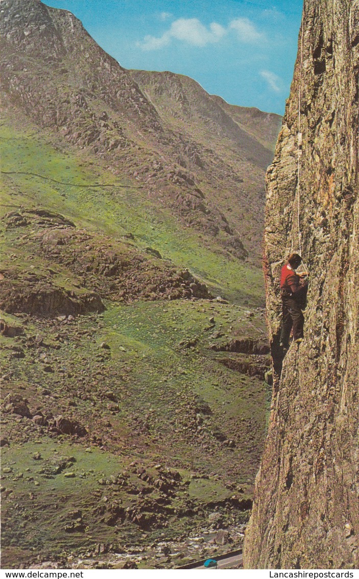 Postcard Mountain Climbing In Wales Karwendel Wall  Llanberis Rock Climb Climbing Interest My Ref  B13208 - Climbing