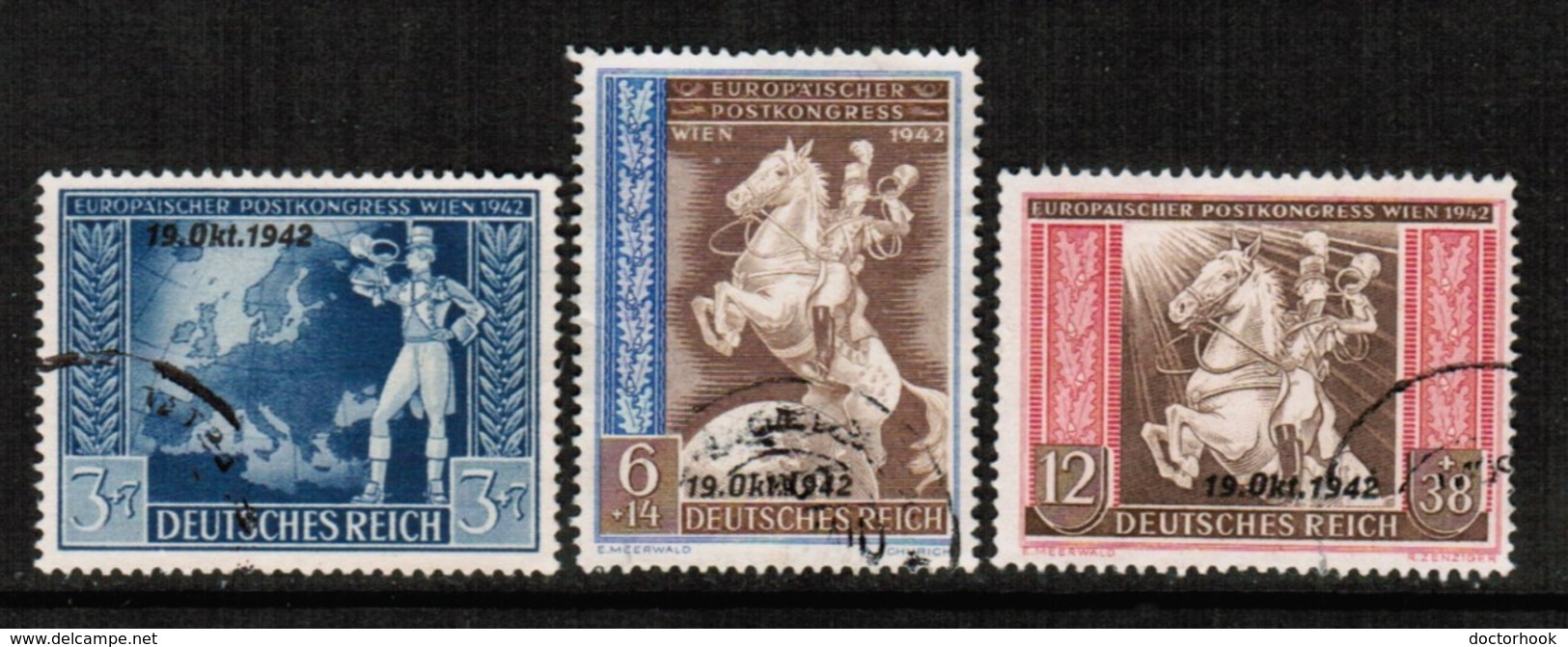 GERMANY  Scott # B 212-4 VF USED (Stamp Scan # 497) - Used Stamps