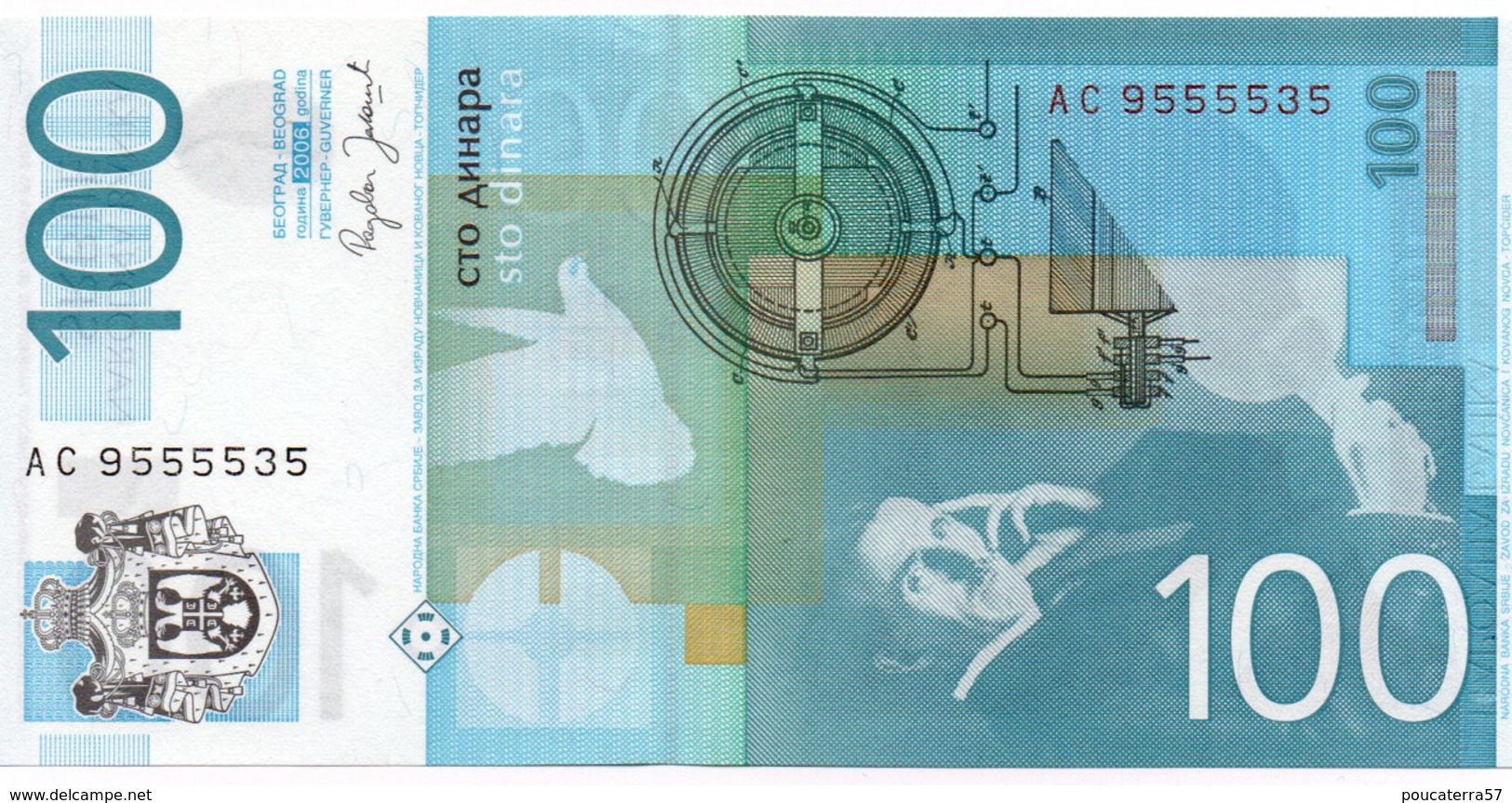 SERBIA=2006    100  DINARA    P-40     UNC - Serbie