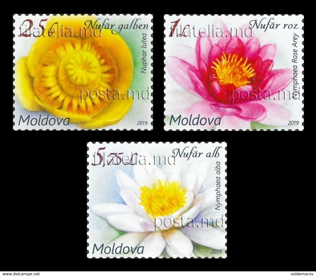 Moldova 2019 Mih. 1098/100 Definitive Issue. Flora. Flowers. Water Lilies MNH ** - Moldova