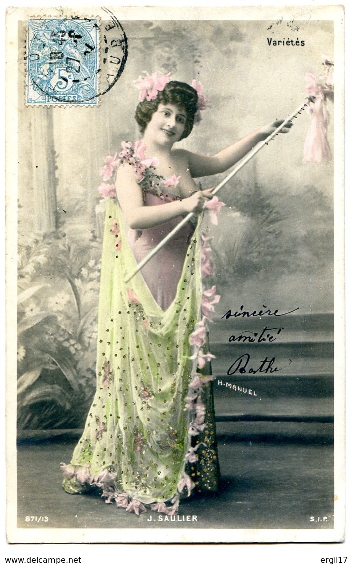 Jeanne SAULIER - Comédienne Et Chanteuse D'opérettes - Principalement Aux Variétés - Photo Manuel - Artistes