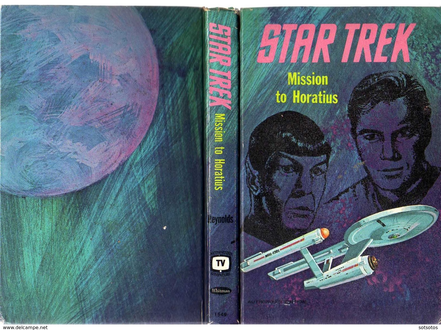 STAR TREK, Mission To Horatius: Mack Reynolds Ill. By Sparky Moore Ed. (1968) WHITMAN, 214 Pg, Hard-cover - Illustrated - Sciencefiction