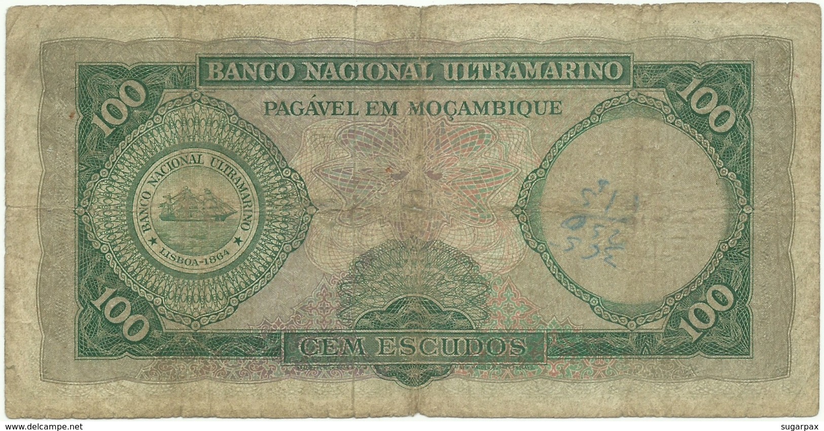 Mozambique - 100 Escudos - 27.03.1961 - P 109a - 7 Digits - Sign Varieties - AIRES DE ORNELAS - PORTUGAL - Mozambique