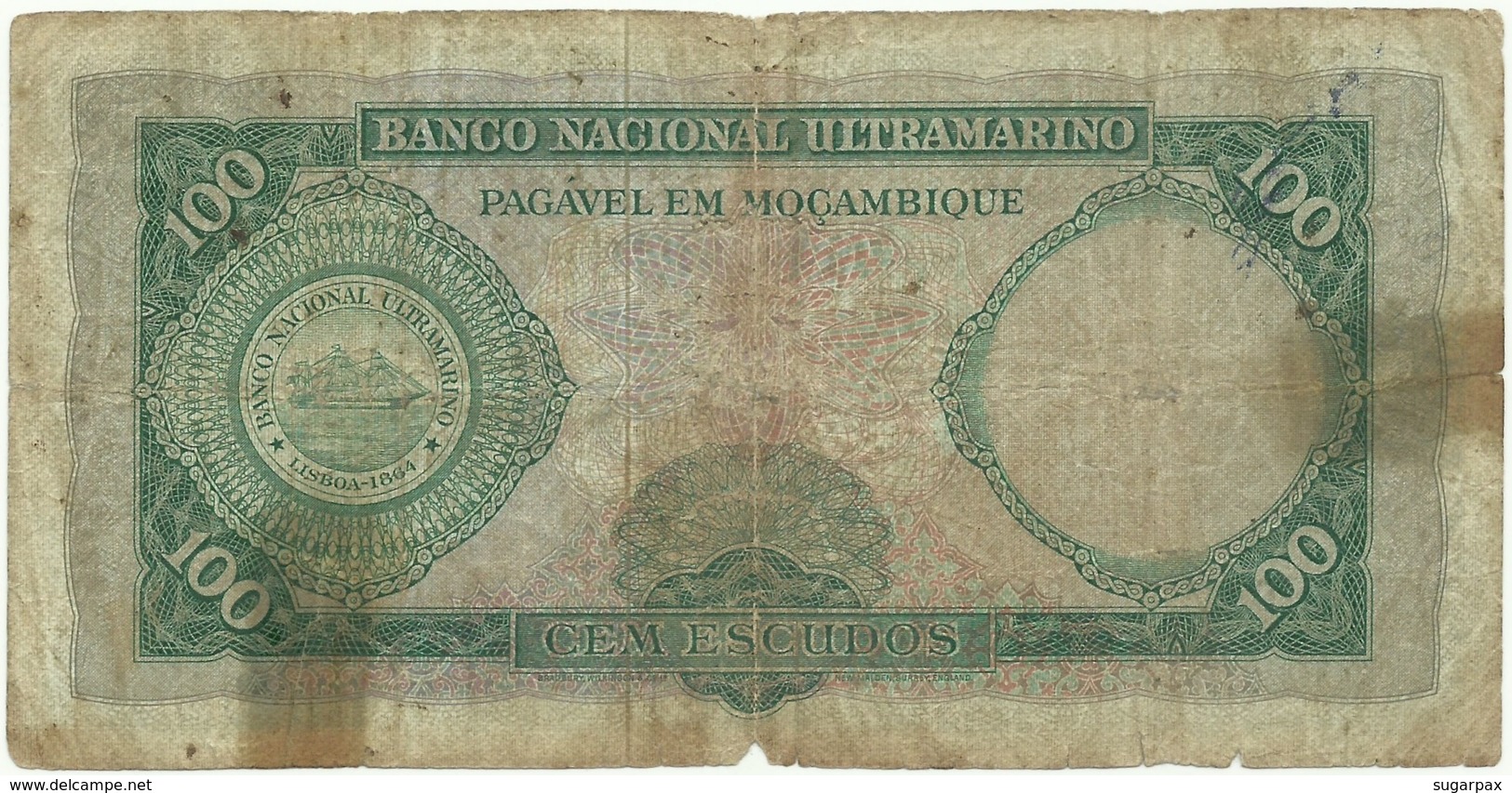 Mozambique - 100 Escudos - 27.03.1961 - P 109a - 8 Digits - Sign Varieties - AIRES DE ORNELAS - PORTUGAL - Mozambique