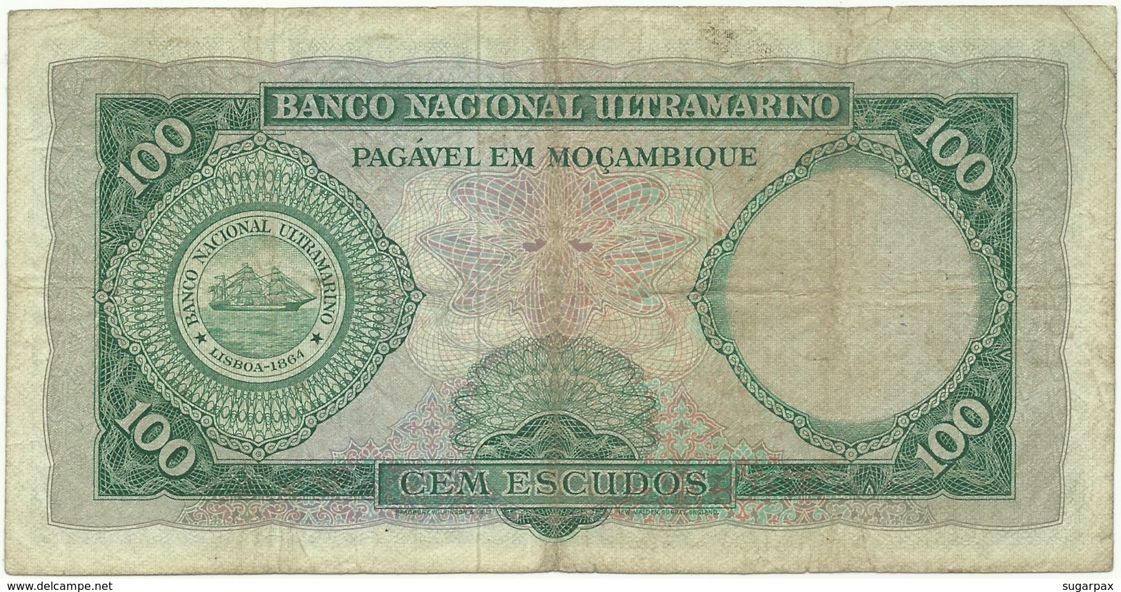 Mozambique - 100 Escudos - 27.03.1961 - P 109a - 8 Digits - Sign Varieties - AIRES DE ORNELAS - PORTUGAL - Mozambique