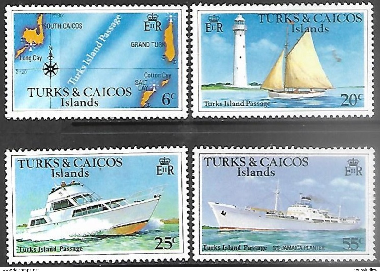 Turks & Caicos Islands  1978   Sc#338-41  Shipping Set  MNH   2016 Scott Value $2.65 - Turks & Caicos (I. Turques Et Caïques)