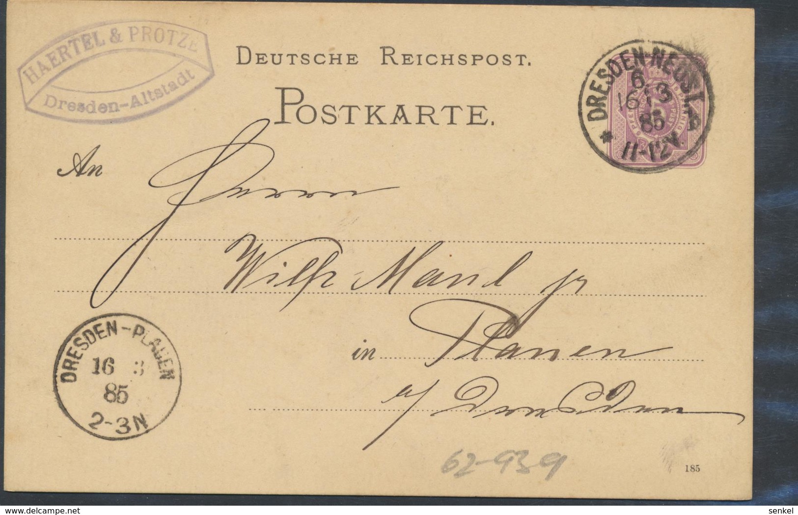 62-939 Deutschland Germany Postal Stationery 1883 - Altri & Non Classificati