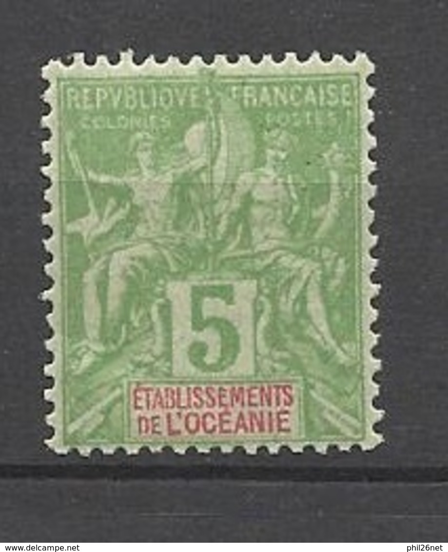 Océanie     Poste  N° 14  Neuf * *  TB Très Bien Centré  MNH/ VF   .... - Unused Stamps
