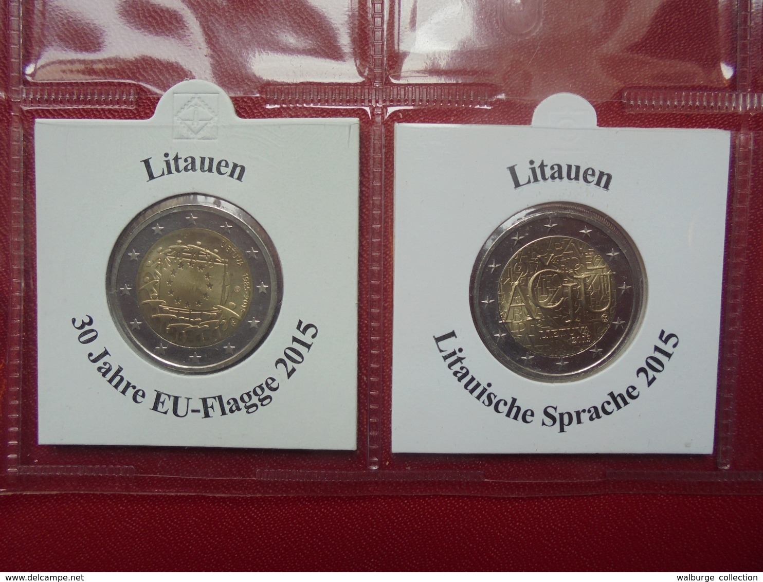 LOT De 2 EURO LITUANIE 2 DIFFERENTES  2015 QUALITE UNC - Autres & Non Classés