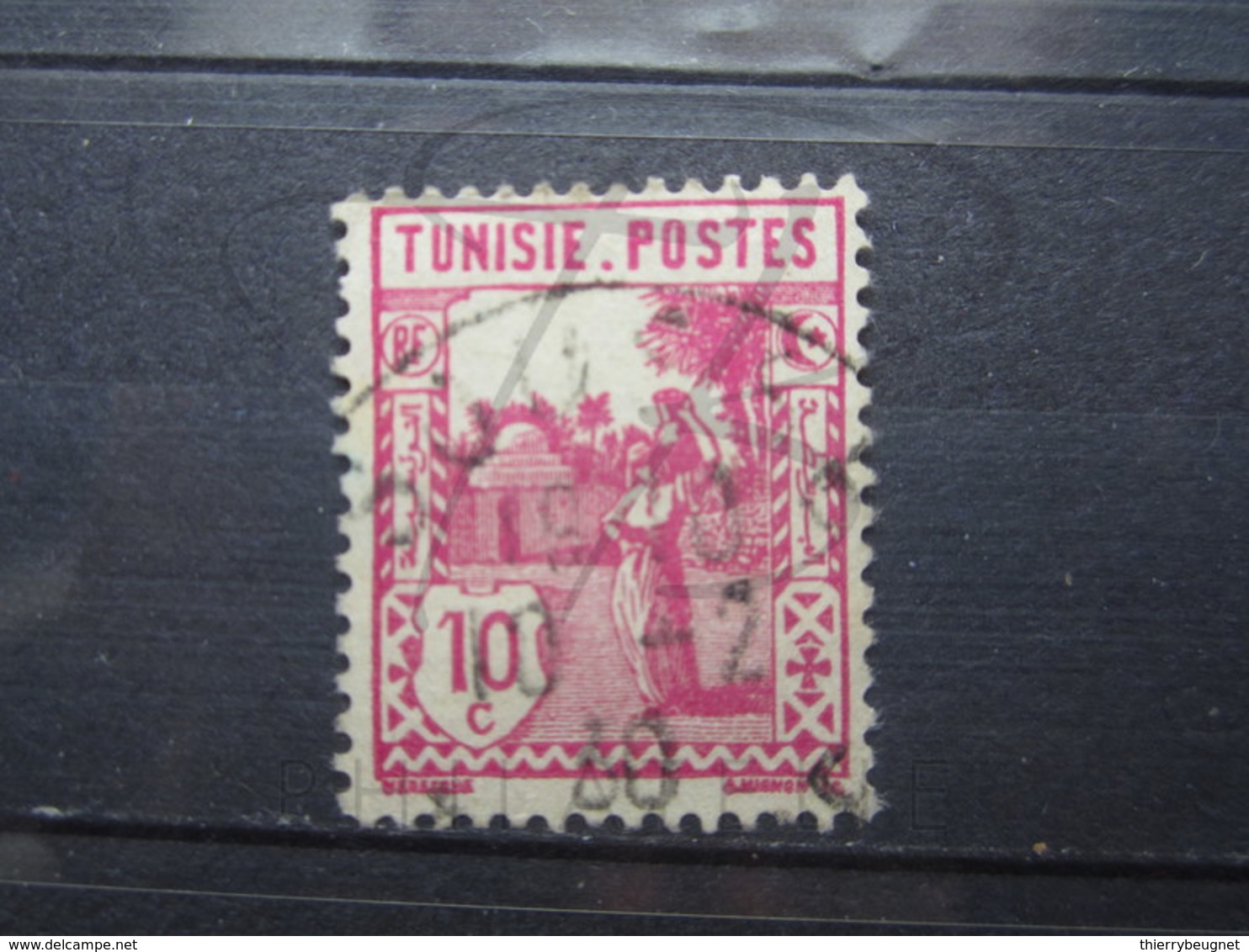 VEND BEAU TIMBRE DE TUNISIE N° 124 , OBLITERATION " SOUSSE " !!! - Used Stamps