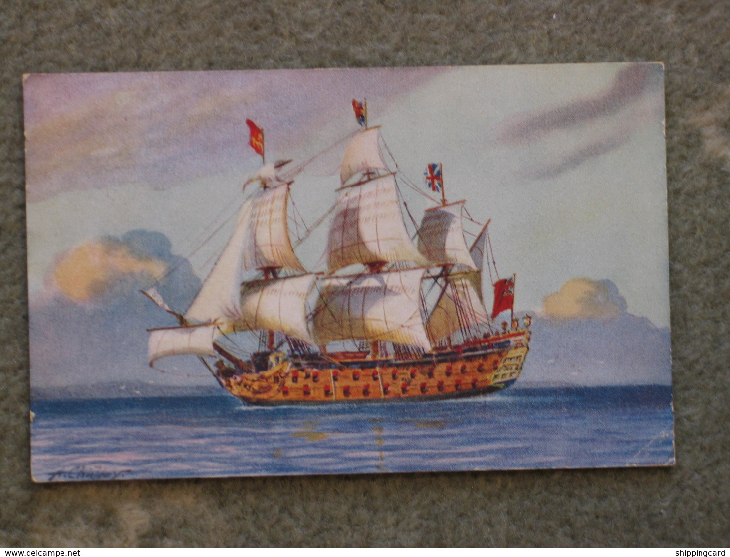 BATTLESHIP ROYAL GEORGE ART CARD - Krieg