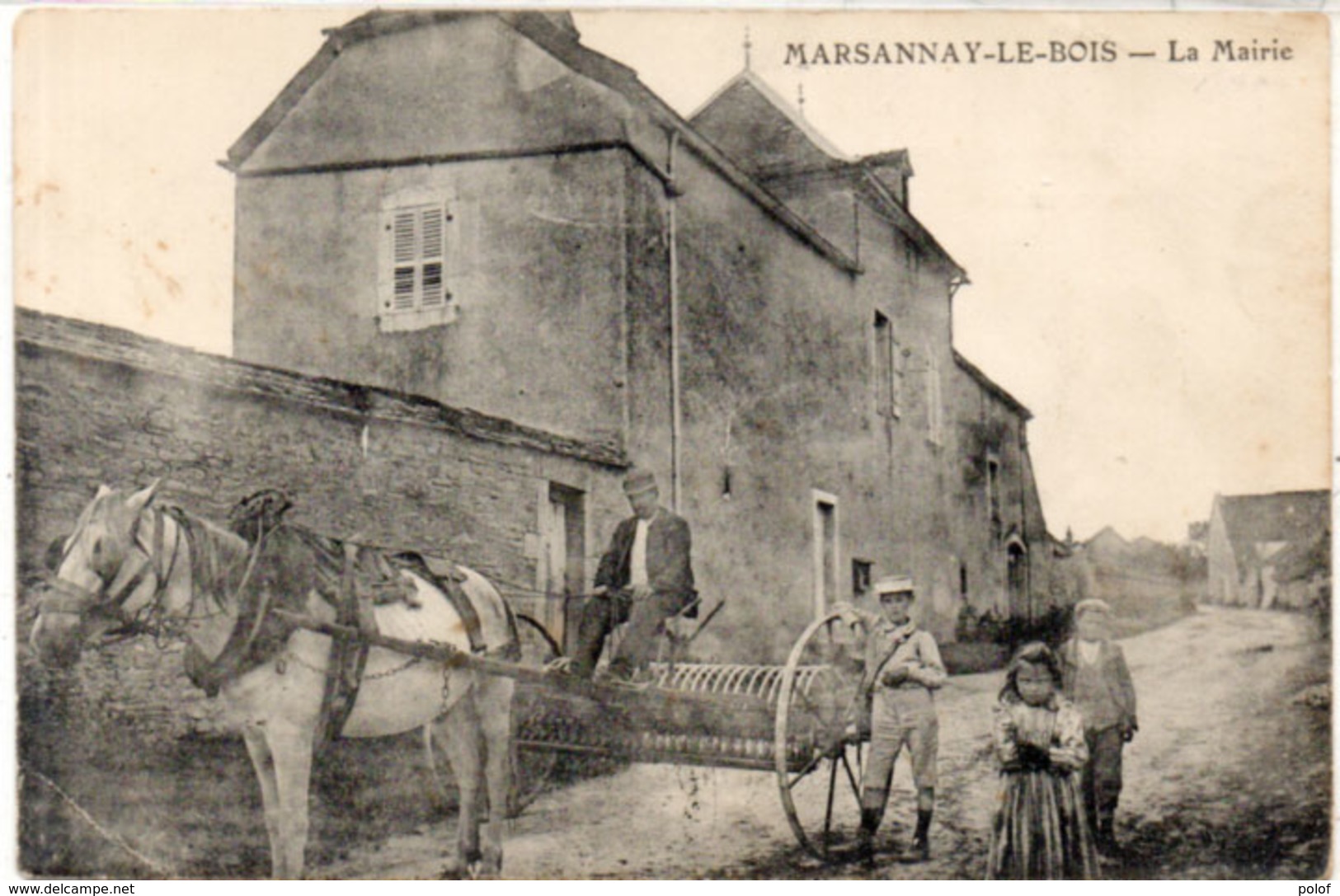 MARSANNAY LE BOIS - La Mairie  - Attelage Agricole    (113534) - Autres & Non Classés