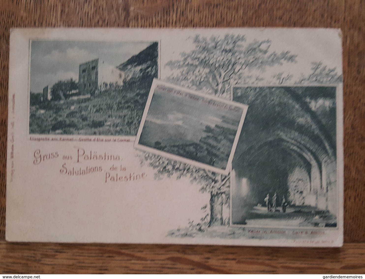 Salutations De La Paléstine - Keller In Athlith / Atlit, Cave - Ruines Du Port De Tantura - Grotte D'Elie Sur Le Carmel - Palestina