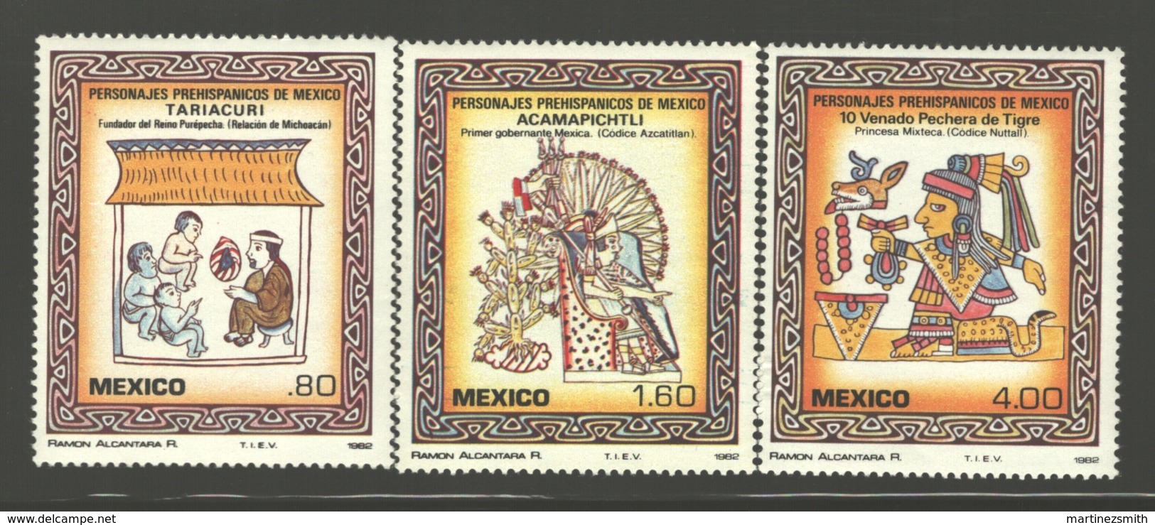 Mexico - Mexique 1982 Yvert 982-84, Pre-Columbian Characters II - MNH - México