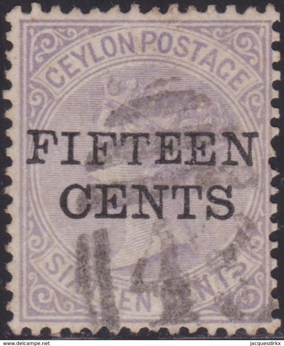 Ceylon    .   SG  .     186        .   O     .   Cancelled        .   /    .  Gebruikt - Ceylon (...-1947)