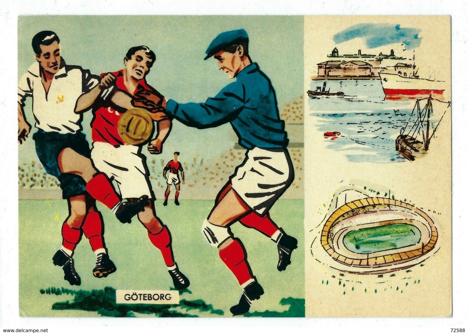 Sweden,postcard, Soccer,football, World Cup- 1958 Goteborg 15.6.58 - 1958 – Schweden