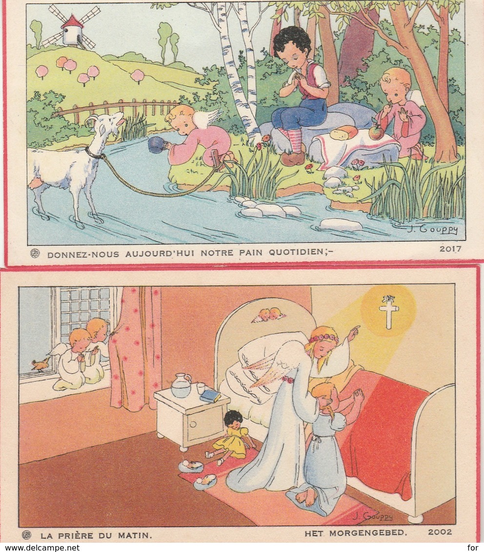 Images Religieuses : Illustrateur - J. GOUPPY : Format 11cm X 6,5cm  ( Lot De 2 Images ) - Santini