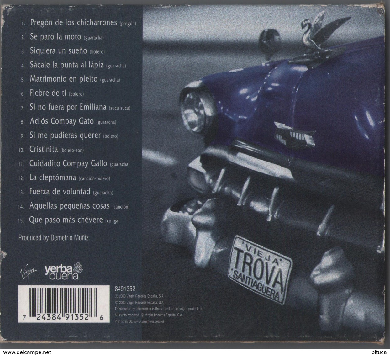 CD 15 TITRES VIEJA TROVA SANTIAGUERA DOMINO BON ETAT & RARE - Wereldmuziek