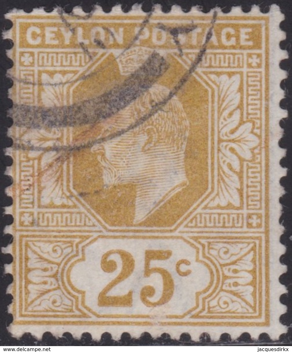 Ceylon    .   SG  .     272       .       O     .   Cancelled        .   /    .  Gebruikt - Ceylon (...-1947)
