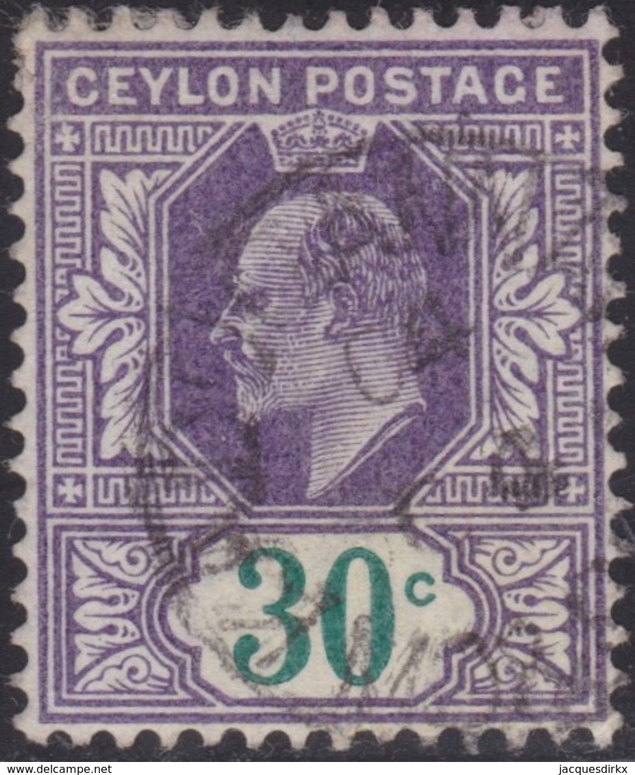 Ceylon    .   SG  .     273      .       O     .   Cancelled        .   /    .  Gebruikt - Ceylon (...-1947)