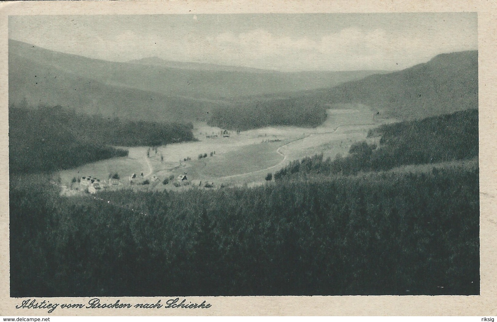 Abstieg Vom Brocken Nach Schierke. Sent From Schierke To Denmark 1928.  Germany. S-17 - Schierke