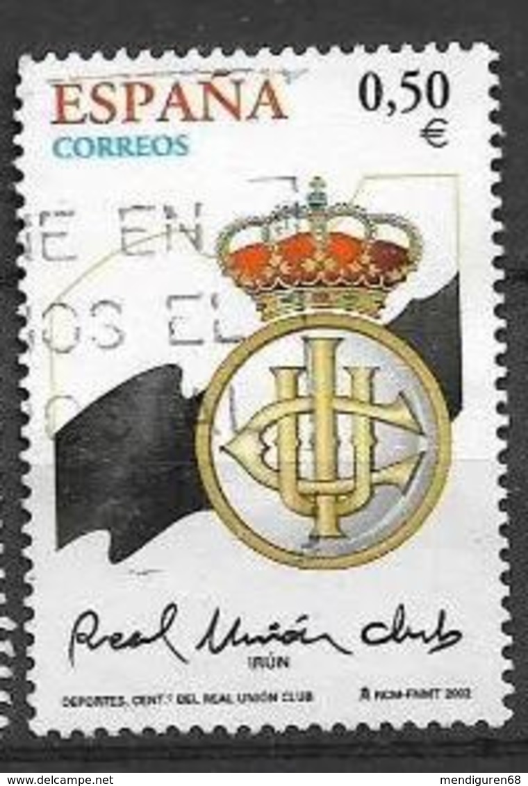 ESPAGNE SPANIEN SPAIN ESPAÑA 2002 FOOTBALL 100 YEARS REAL UNIÓN OF IRÚN USED ED 3887 YV 3452 MI 3732 SG 3857 SC 315 - Usados