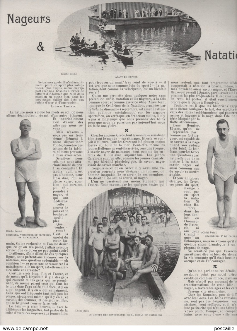 VIE AU GRAND AIR - 15 09 1898 TENNIS ETRETAT - NATATION SEINE PARIS - DRESSAGE CHIEN DE CHASSE - CYCLISME INTER-MAGASINS - Revistas - Antes 1900