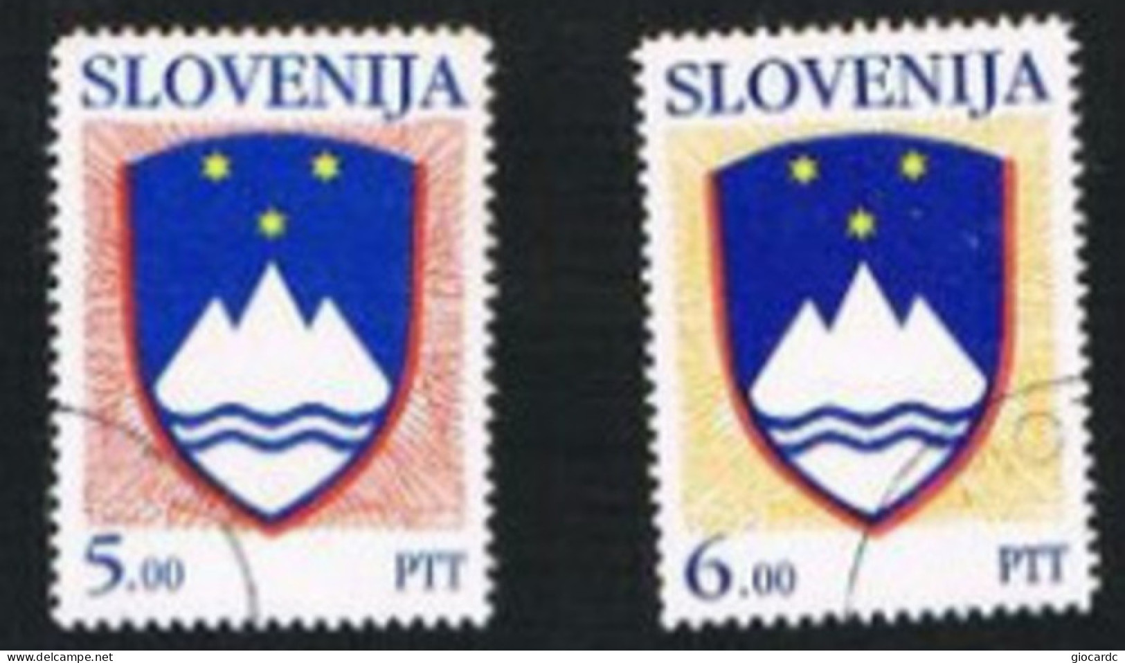 SLOVENIA  -   SG 141.144   -  1992  NATIONAL ARMS -   USED - Slovenia