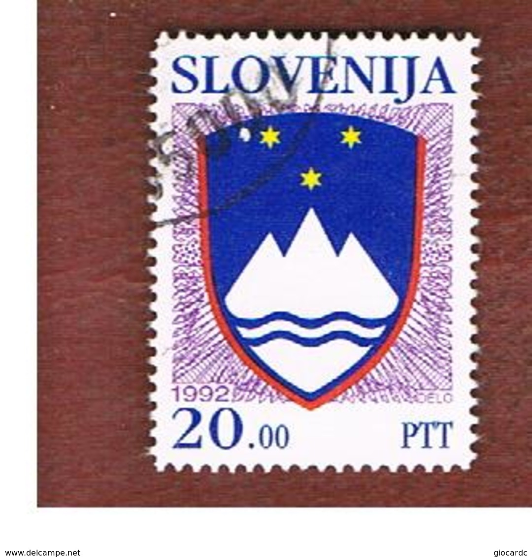 SLOVENIA  -   SG 148   -  1992  NATIONAL ARMS 20 -   USED - Slovenia