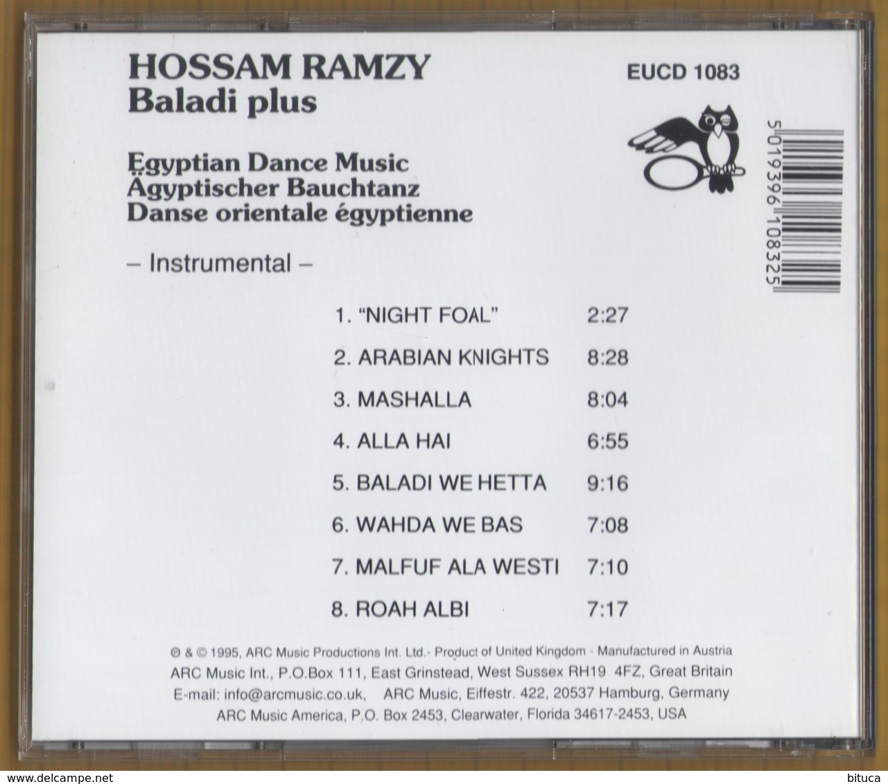 CD 8 TITRES HOSSAM RAMZY BALADI PLUS BON ETAT & RARE - World Music