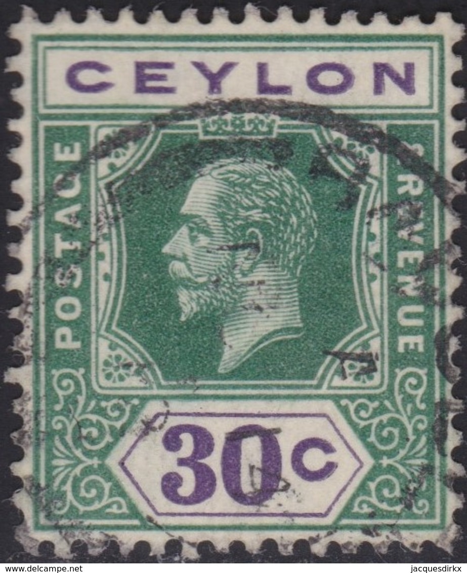 Ceylon    .   SG  .     313        .       O     .   Cancelled        .   /    .  Gebruikt - Ceylon (...-1947)