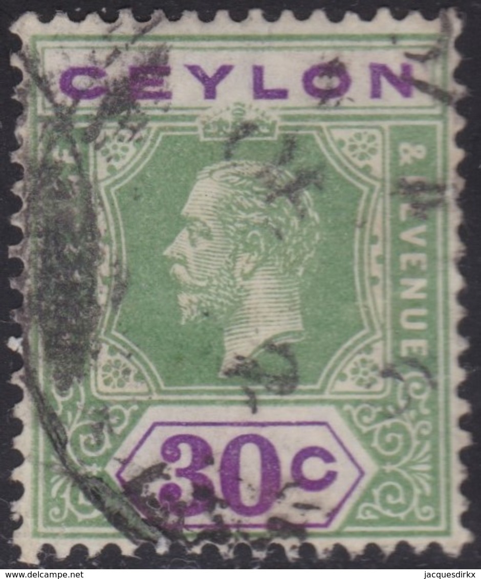 Ceylon    .   SG  .     352         .       O     .   Cancelled        .   /    .  Gebruikt - Ceylon (...-1947)