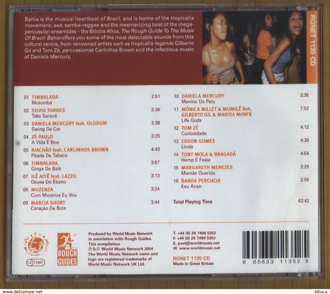 CD 16 TITRES THE ROUGH GUIDE TO BRAZIL : BAHIA  BON ETAT & RARE - Musiques Du Monde
