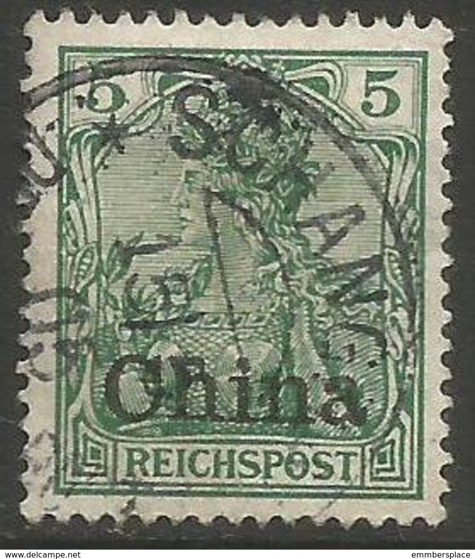 German Offices China - 1901 Germania Overprint 5pf Used  Sc 25 - China (offices)