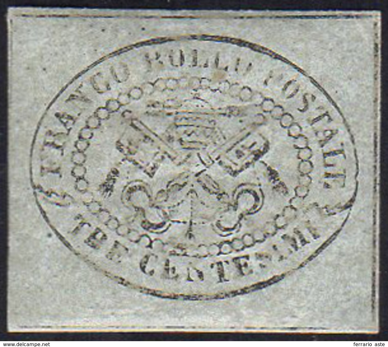 1867 - 3 Cent. Grigio (15), Gomma Originale, Perfetto. Bello! Ex Coll. Andreotti.... - Kerkelijke Staten